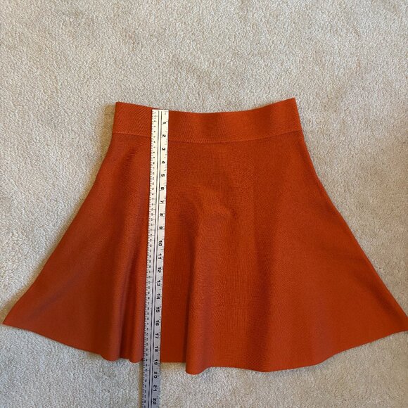 Polo Ralph Lauren Burnt Orange High Waisted A-Line Skirt Wool Blend - Picture 6 of 7